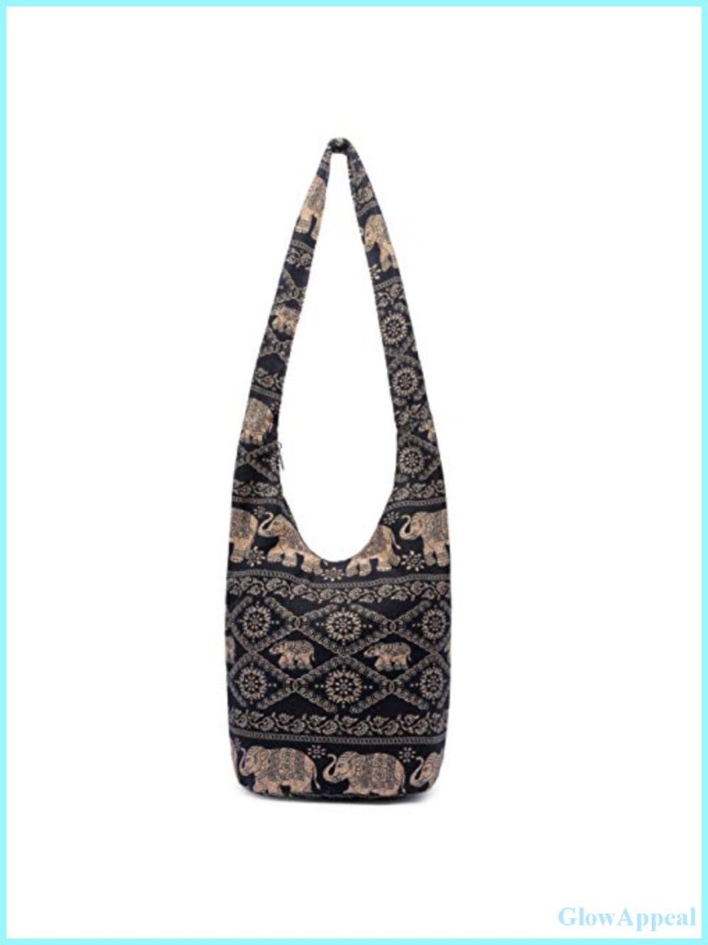 Women Boho Canvas Crossbody Bag Hippie Animal Print Hobo Purse Shoulder
